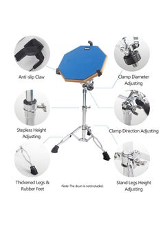 Generic 12-inch Galvanized Carbon Steel Drum Tripod Stand 19.7inch-29.5inch Height Adjustable for Dumb Drum Snare Drum Drum Set Supporting  - Image 3