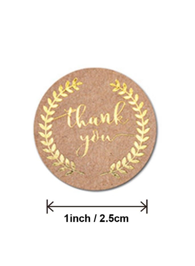 East Lady Thank you for the sticker roll, 500 pieces total of 1 inch, perfect for sealing envelopes with sticky labels made from kraft paper and hot foil stamping. Customers appreciate them for weddings, cake decorations, and small businesses. - Image 4
