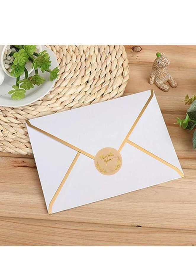 East Lady Thank you for the sticker roll, 500 pieces total of 1 inch, perfect for sealing envelopes with sticky labels made from kraft paper and hot foil stamping. Customers appreciate them for weddings, cake decorations, and small businesses. - Image 3