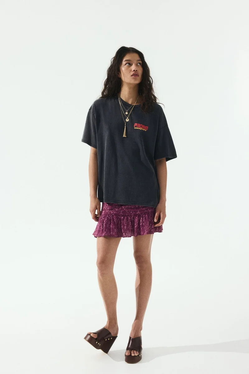 H&M Gathered mini skirt