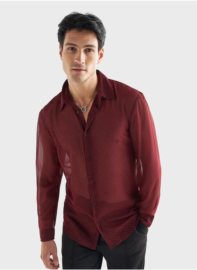 فاف Sheer Dress Shirt