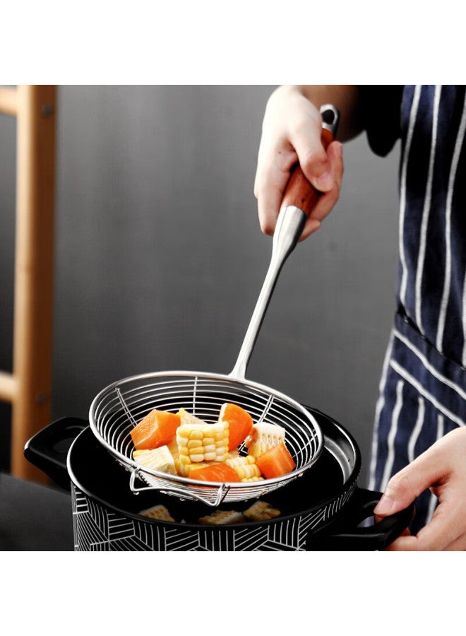 Onlycook Onlycook 304 Stainless Steel Strainer Skimmer, Colander, Noodle Scoop, Dumpling Skimmer, Strainer, Oil Frying Basket, Ladle - Image 2