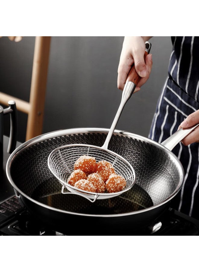 Onlycook Onlycook 304 Stainless Steel Strainer Skimmer, Colander, Noodle Scoop, Dumpling Skimmer, Strainer, Oil Frying Basket, Ladle - Image 3