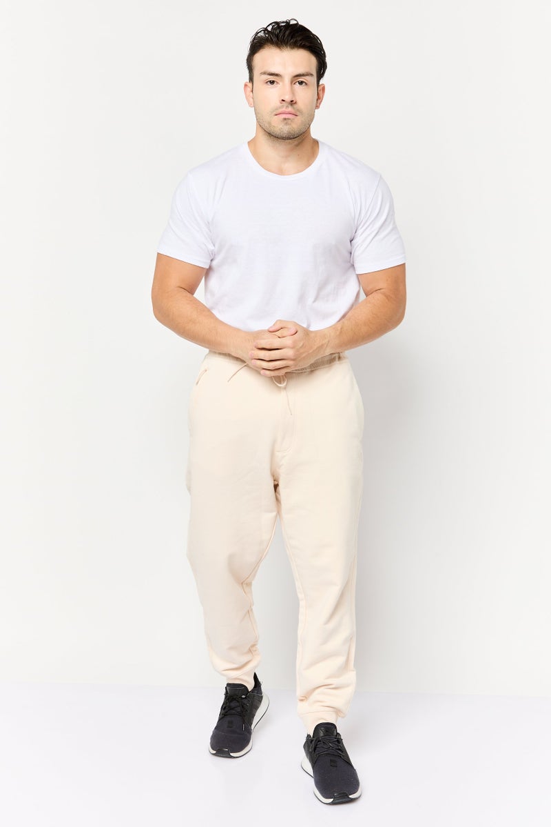 Adidas Men Sportswear Fit Outdoor Sweatpants, Cream - Image 2