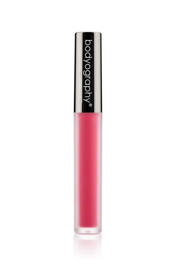أحمر شفاه Bodyography Lip Lava السائل - أحمر شفاه طويل الأمد - لون زاهي وجريء ((Heartbreaker) وردي أحمر غير لامع)