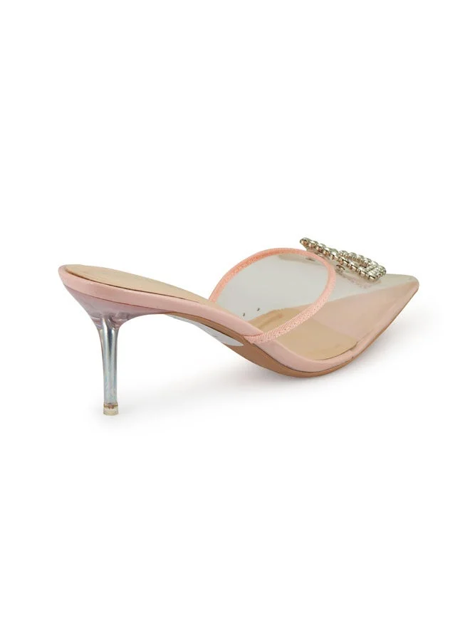 Women Pointed Toe Mid Heel Sandals