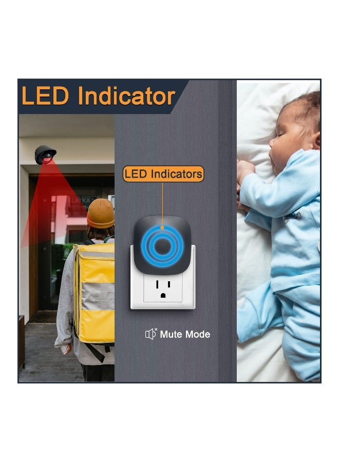 Wireless Motion Sensor Detect Alert, Home Security Driveway Alarm, Weatherproof Doorbell Detector Security Door Chime for Shop Store Office Home Front Door Entry - Image 2