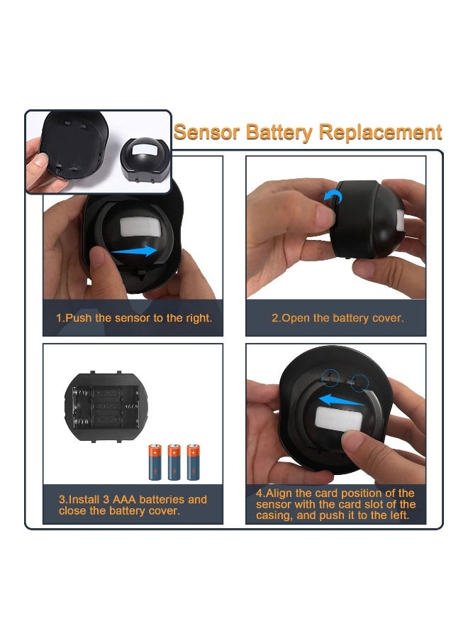 Wireless Motion Sensor Detect Alert, Home Security Driveway Alarm, Weatherproof Doorbell Detector Security Door Chime for Shop Store Office Home Front Door Entry - Image 3