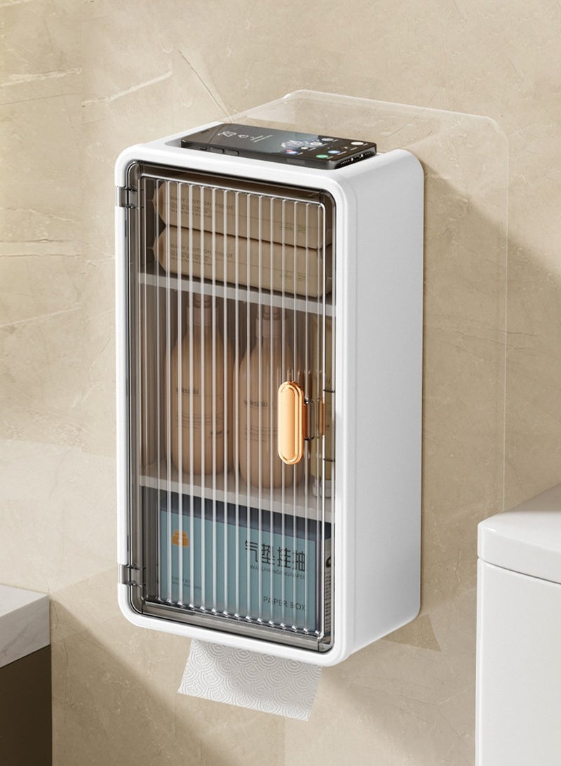 Multi-functional tissue Box, Large Capacity Organizer, Detachable Organizer, Suitable for Bathroom Storage, Room Cosmetic Storage, Kitchen Spice Storage, Large Capacity, Suitable for Various Sizes of Tissue Paper - Image 1