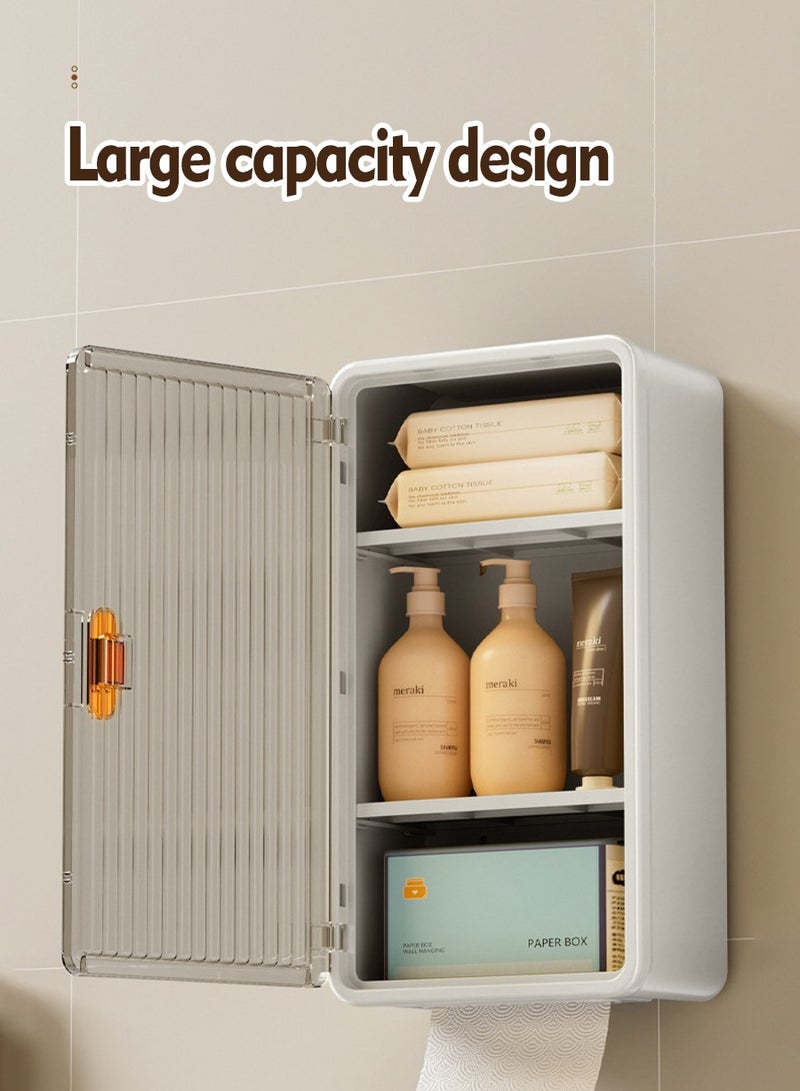 Multi-functional tissue Box, Large Capacity Organizer, Detachable Organizer, Suitable for Bathroom Storage, Room Cosmetic Storage, Kitchen Spice Storage, Large Capacity, Suitable for Various Sizes of Tissue Paper - Image 5