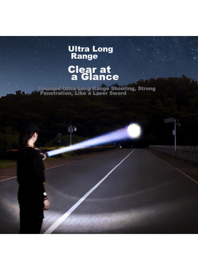 SkyFire Tianhuo Flashlight, High Brightness, Zoomable, Long-range, Sky-piercing, Searchlight, Laser, Ultra-long Battery Life, Long-range 20000mah - Image 2