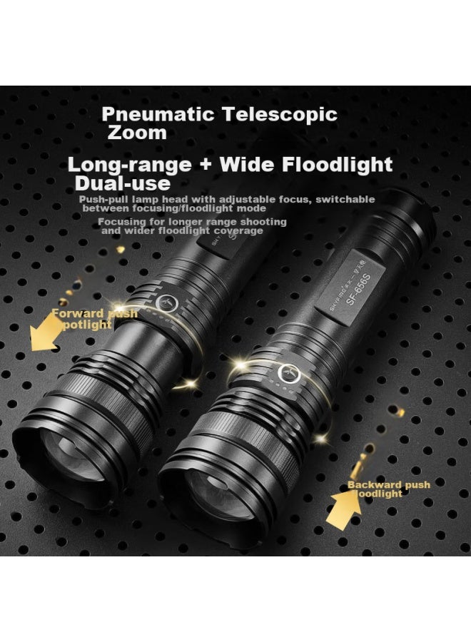 SkyFire Tianhuo Flashlight, High Brightness, Zoomable, Long-range, Sky-piercing, Searchlight, Laser, Ultra-long Battery Life, Long-range 20000mah - Image 3