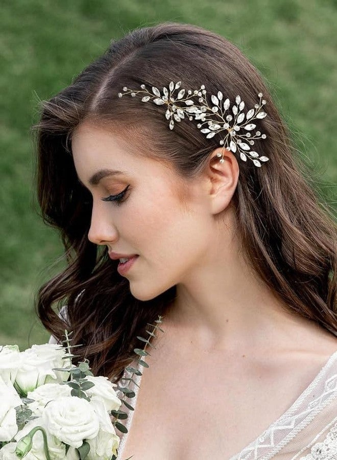 RECTYO GALLERY 2 Pcs Premium Crystal Wedding Hair Pins Rhinestone Hair Comb Wedding Hair Accessories Bride Hair Jewelry pieces for Women Bride Girls(Pack of 2) - Image 3