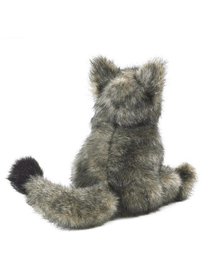 Folkmanis Small Coyote Hand Puppet, Gray; White; Black - Image 2