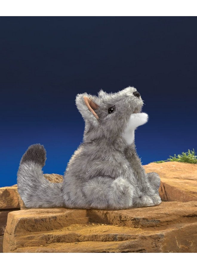 Folkmanis Small Coyote Hand Puppet, Gray; White; Black - Image 4