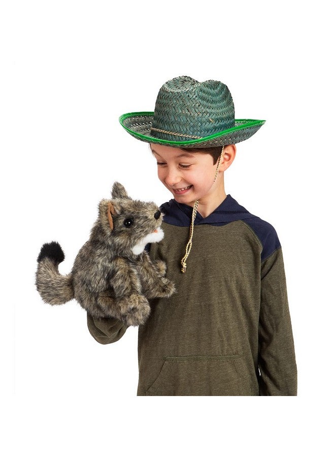 Folkmanis Small Coyote Hand Puppet, Gray; White; Black - Image 3
