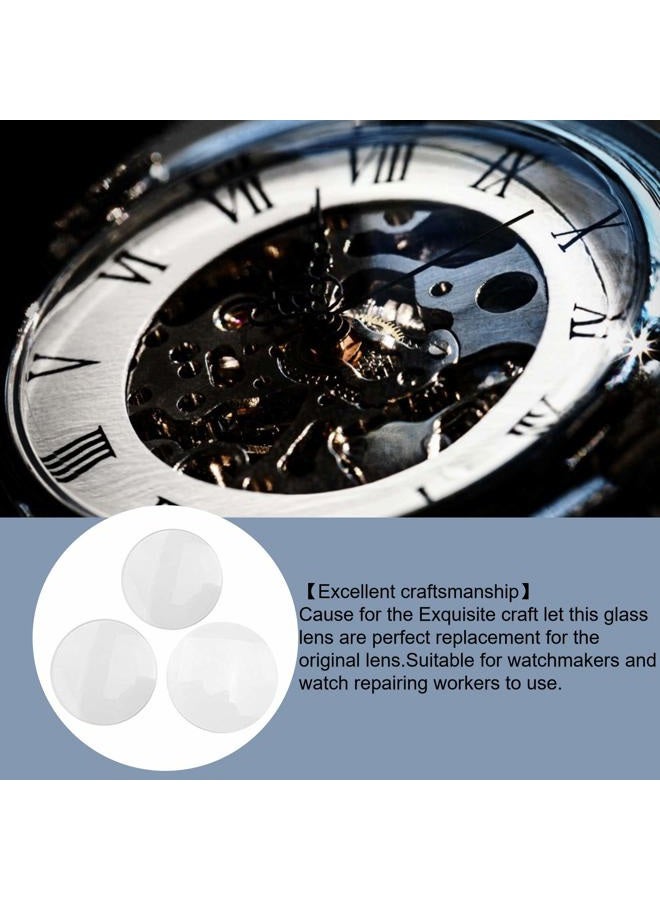 DAUERHAFT 3pcs Single Dome Watch Glass Part,35/36/40mm,Replacement Round Transparent Watch Glass,Super Clear Lens,for Watchmakers and Watch Repairing Workers Protector 35mm 36mm 40mm watch part Tool Kit - Image 3