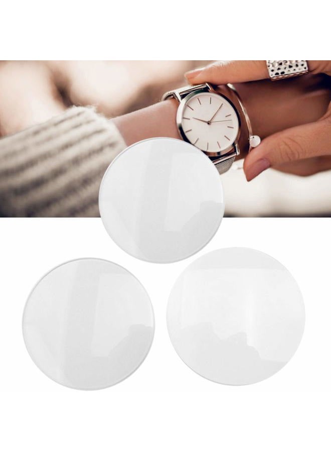 DAUERHAFT 3pcs Single Dome Watch Glass Part,35/36/40mm,Replacement Round Transparent Watch Glass,Super Clear Lens,for Watchmakers and Watch Repairing Workers Protector 35mm 36mm 40mm watch part Tool Kit - Image 2