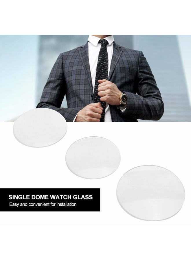 DAUERHAFT 3pcs Single Dome Watch Glass Part,35/36/40mm,Replacement Round Transparent Watch Glass,Super Clear Lens,for Watchmakers and Watch Repairing Workers Protector 35mm 36mm 40mm watch part Tool Kit - Image 5