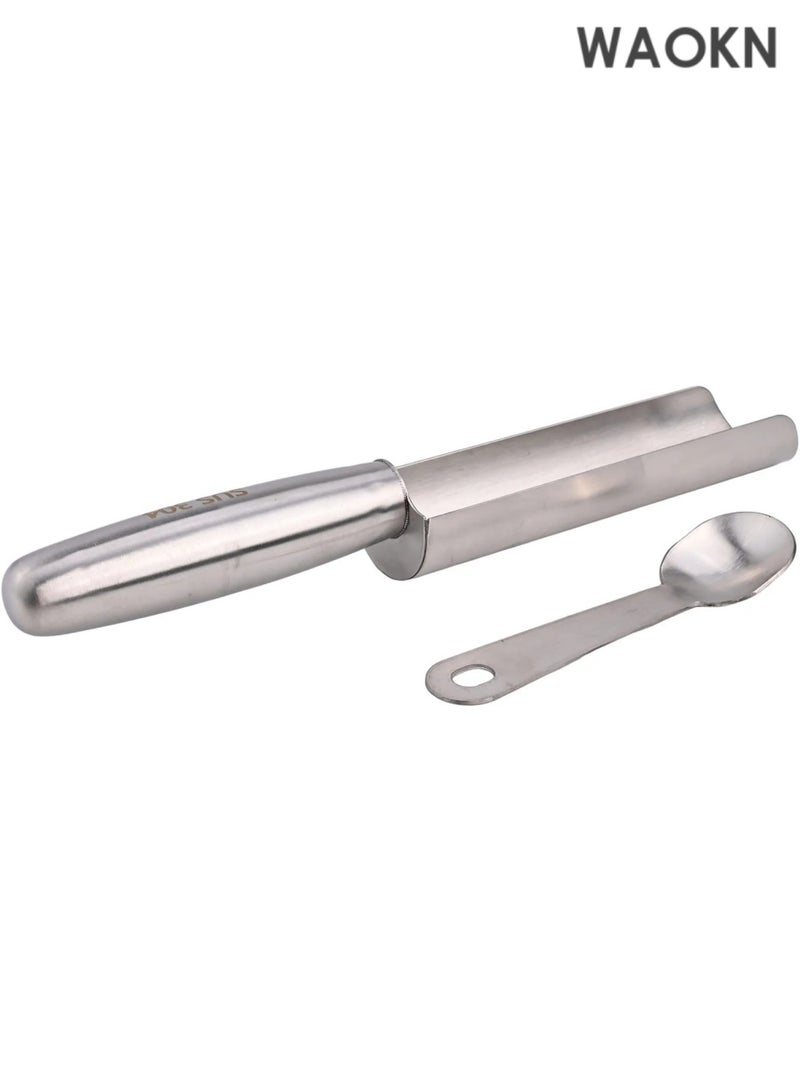 WAOKN 304 Stainless Steel Non-Stick Meatball Maker Set Meatball Maker, Meatball Maker Tool,Easy Stainless Steel Meatball Making Mold, Spoon with Cutting for Effortless Cooking (Single Tube) - Image 3