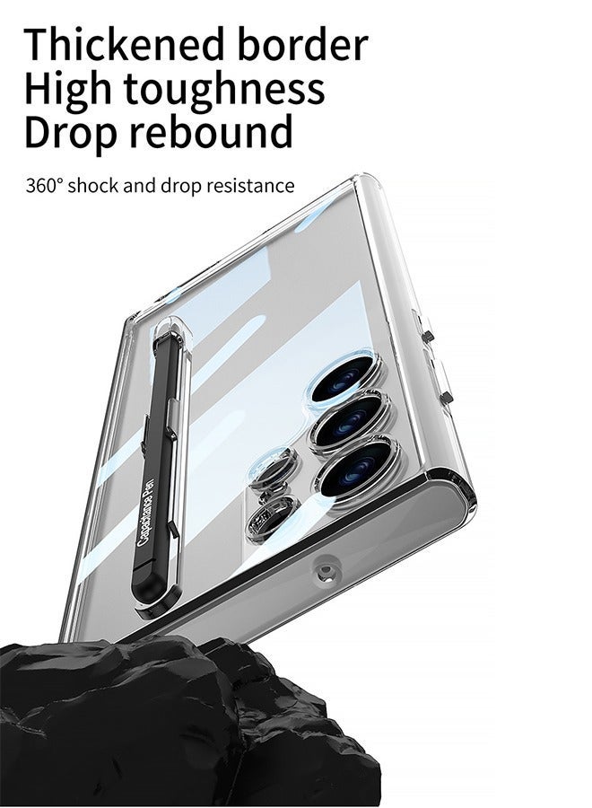 DUNISO Samsung Galaxy S24 Ultra Phone Case Full Body Protective Phone Cover Anti-fall Anti-fingerprint Phone Case with Touchscreen Pen for Samsung Galaxy S24 Ultra 5G Phone Case - Image 4