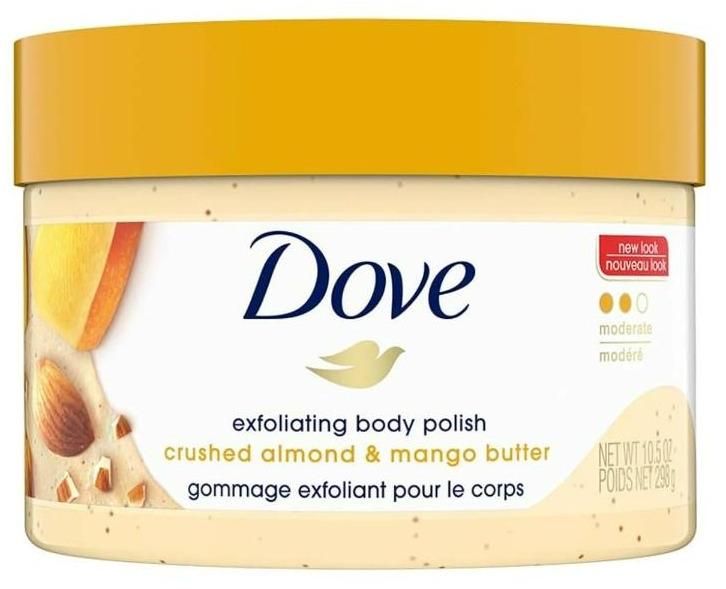 Dove Crushed Almond  Mango Butter Exfoliating Body Polish Scrub 298 g - Image 1