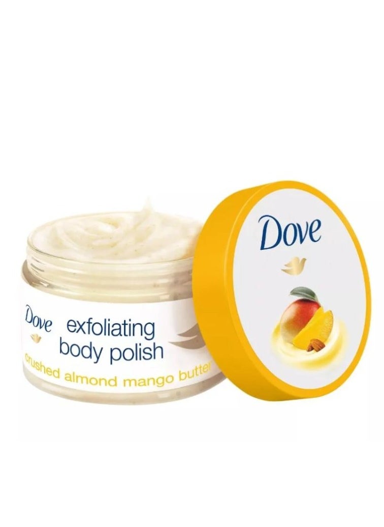 Dove - Crushed Almond  Mango Butter Exfoliating Body Polish Scrub 298 g - Image 1