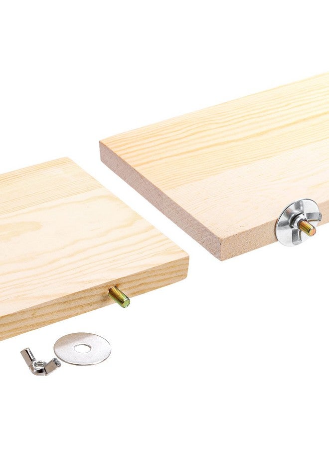 Okllen 3 Pack Bird Perch Stand, Burlywood Wood, For Parakeet - Image 3