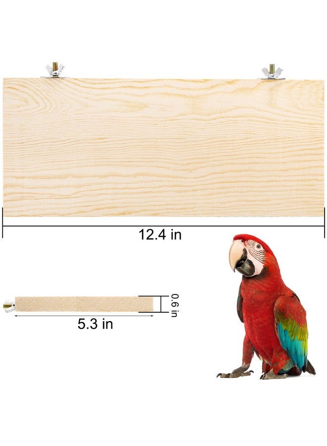 Okllen 3 Pack Bird Perch Stand, Burlywood Wood, For Parakeet - Image 2