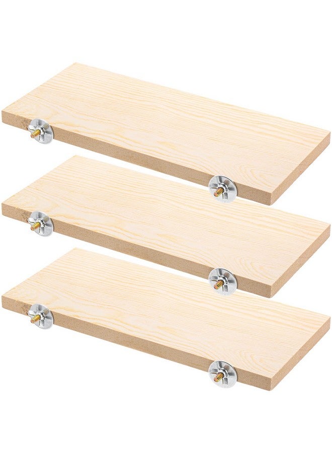 Okllen 3 Pack Bird Perch Stand, Burlywood Wood, For Parakeet - Image 1