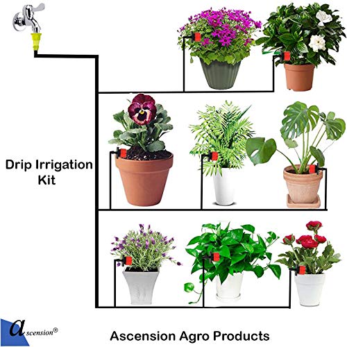 Ascension Agro Drip Irrigation Garden Watering Plants Drip Kits Adjustable for 12 Plants drip kit - Image 5