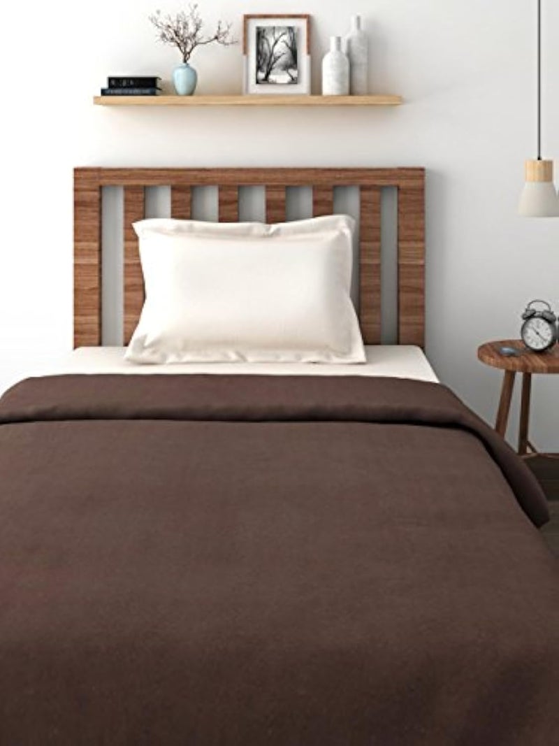 Goyal's ® Polar Fleece 250 TC Blanket (Single Bed, Coffee Brown) - Image 1