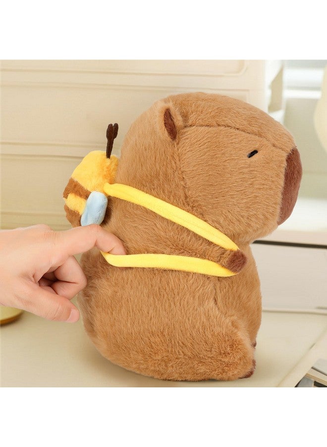 Ditucu Cute Capybara Plush with Bee Backpack Soft Capibara Stuffed Animal Plushies Toys Gifts for Kids Brown 9 inch - Image 5