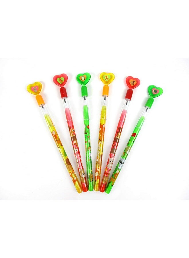 TINYMILLS Woodland Animals Multi Point Stackable Pencil With Eraser For Party Favors Cute Forest Creatures Goodie Bag Stuffers Classroom Rewards - Image 2
