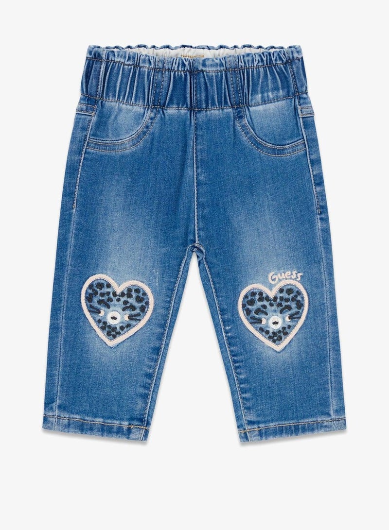 GUESS Kids Heart Denim Pants - Image 2
