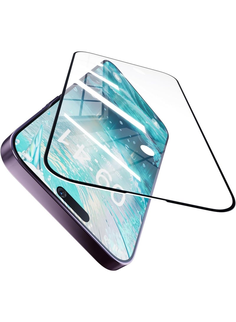 Muzz Designed for For Iphone 17 Pro Screen Protector Tempered Glass Full Adhesive Full Coverage Bubble-Free Anti Scratch HD Clear High Responsive for Iphone 17 Pro 2025 - Image 1
