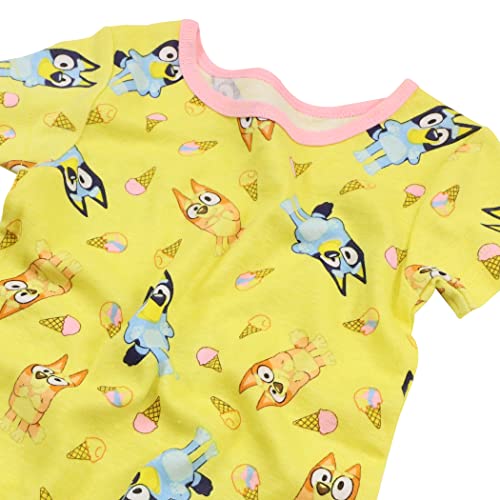 Bluey unisex-child 4-Piece Snug-fit Cotton Pajama Set, Soft & Cute for Kids, HAPPY DAY, 2T - Image 5
