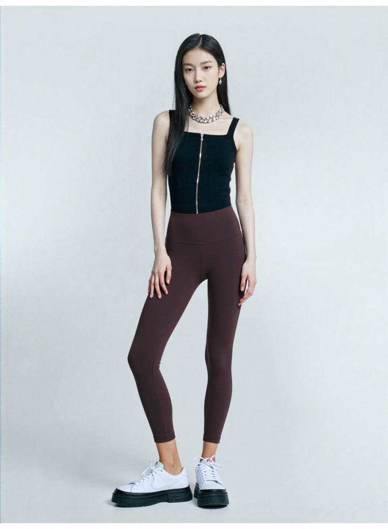 NIBEMINENT Essential/Pure&Plain 7/8 Leggings, High Waisted Compression Soft Pants Workout Athletic Yoga Pants 24" - Image 3