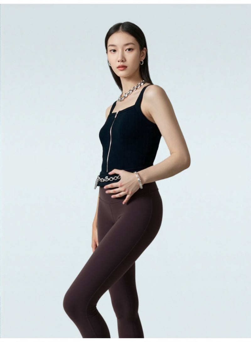 NIBEMINENT Essential/Pure&Plain 7/8 Leggings, High Waisted Compression Soft Pants Workout Athletic Yoga Pants 24" - Image 2