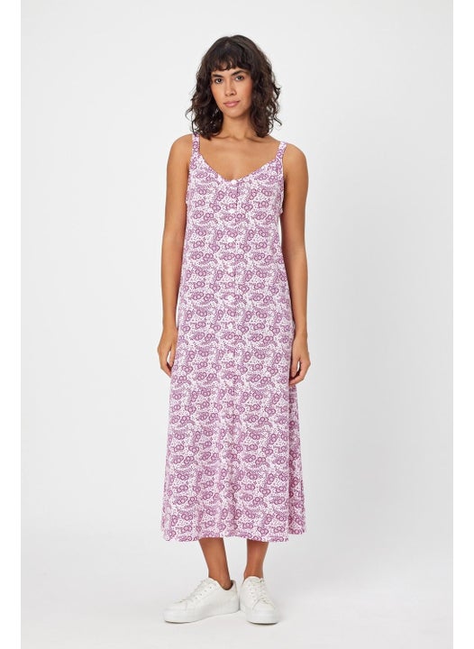 Alexandergardi Patterned Buttoned Front Strap Dress (B24-00211
