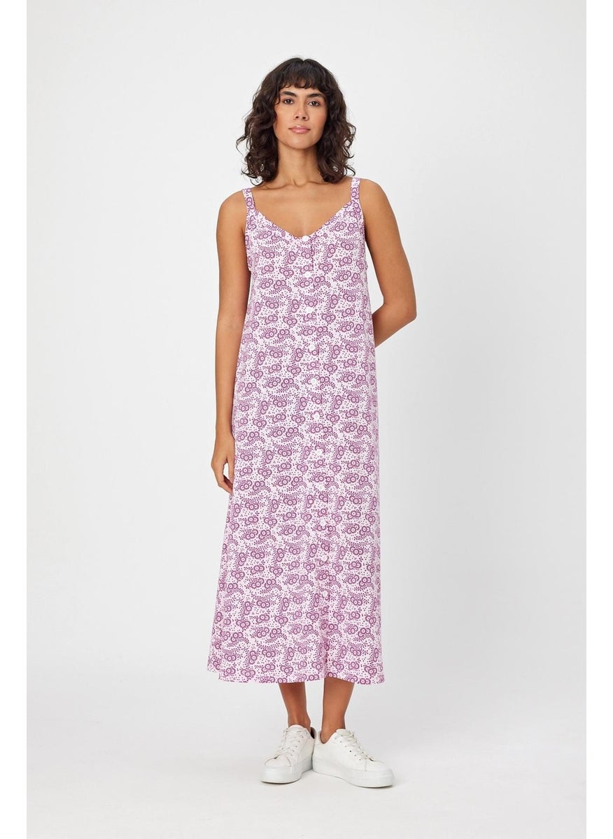 Alexandergardi Patterned Buttoned Front Strap Dress (B24-00211