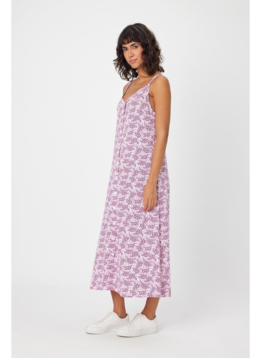 Alexandergardi Patterned Buttoned Front Strap Dress (B24-00211
