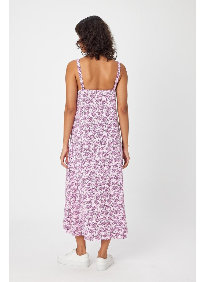 Alexandergardi Patterned Buttoned Front Strap Dress (B24-00211