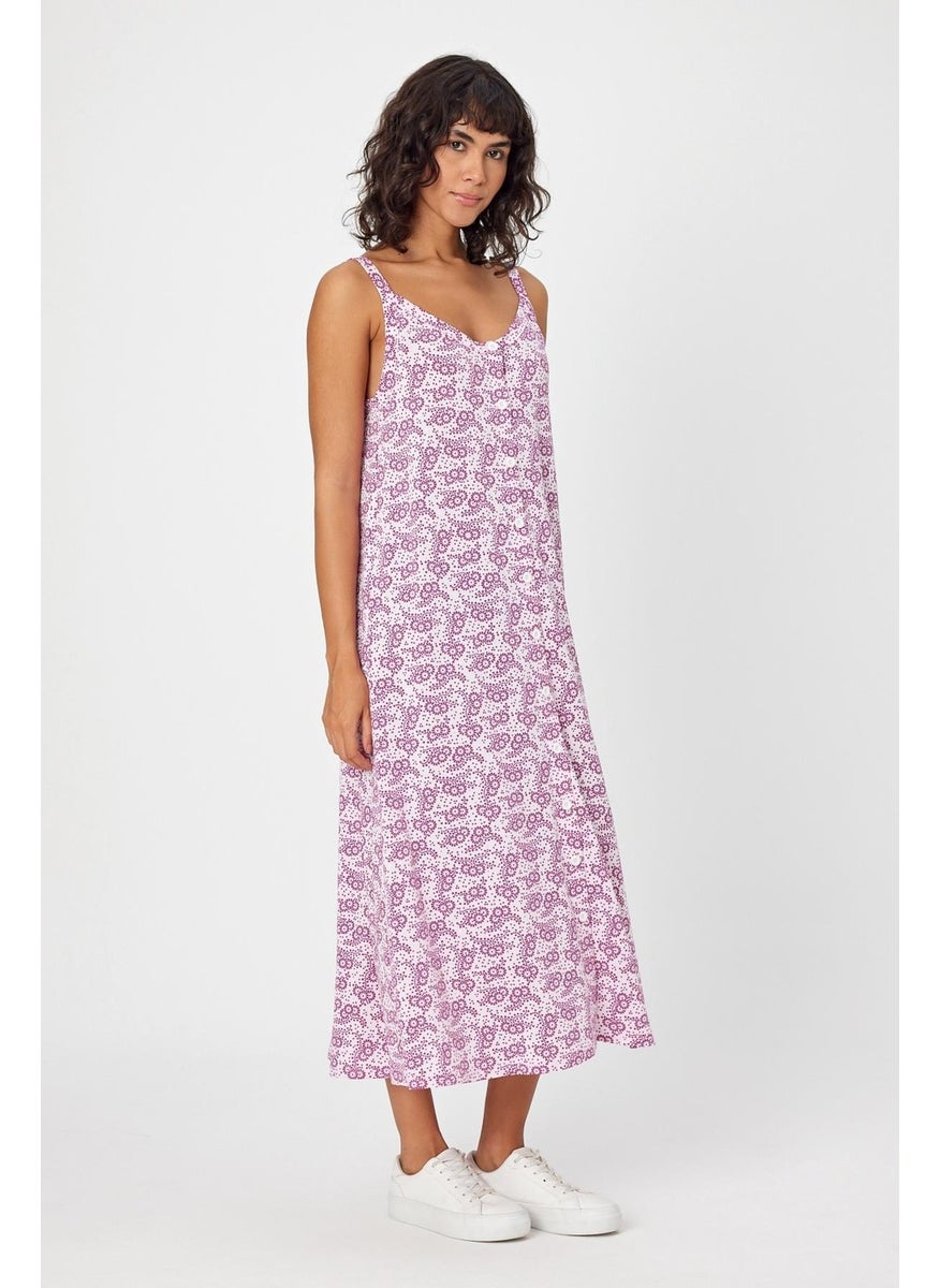 Alexandergardi Patterned Buttoned Front Strap Dress (B24-00211