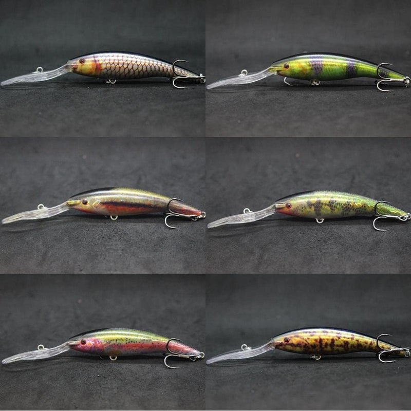 wLure Minnow Crankbait for Bass Fishing Bass Lure Jerkbait Fishing Lures and Tackle Box - Image 1