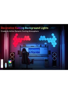 Scrolls LED Hexagon Gaming Wall Light, 12 Pieces, Hexagon RGB LED Panel, Hexagon Honeycomb Gaming Decorative Wall Light, Music Sync App Control, Hexa Wall Lighting, Smart Hexagonal Gamer Room Decoration  - Image 4