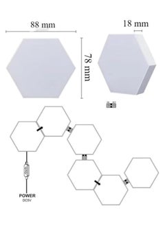 Scrolls LED Hexagon Gaming Wall Light, 12 Pieces, Hexagon RGB LED Panel, Hexagon Honeycomb Gaming Decorative Wall Light, Music Sync App Control, Hexa Wall Lighting, Smart Hexagonal Gamer Room Decoration  - Image 2