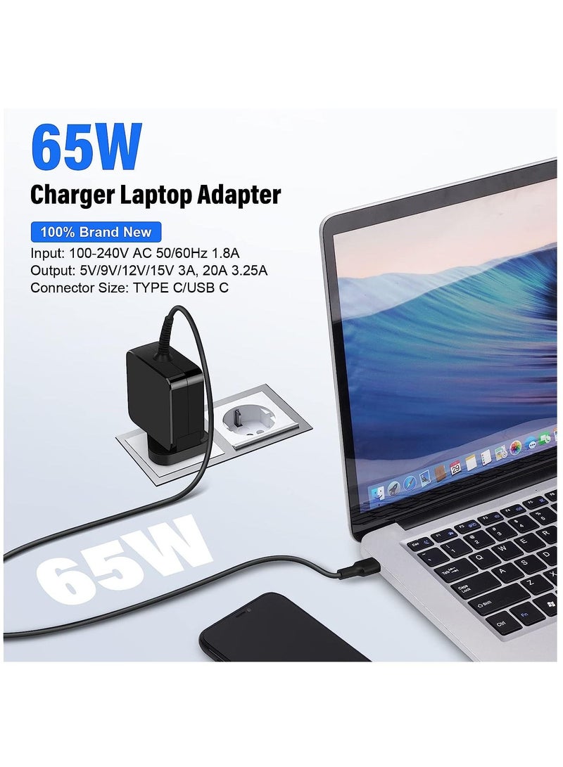 SYOSI 65W USB C Power AC Adapter Type C PD Wall Fast Charger Compatible with MacBook Pro/Air Laptop Charger Power, and Any Laptops or Smart Phones  - Image 3