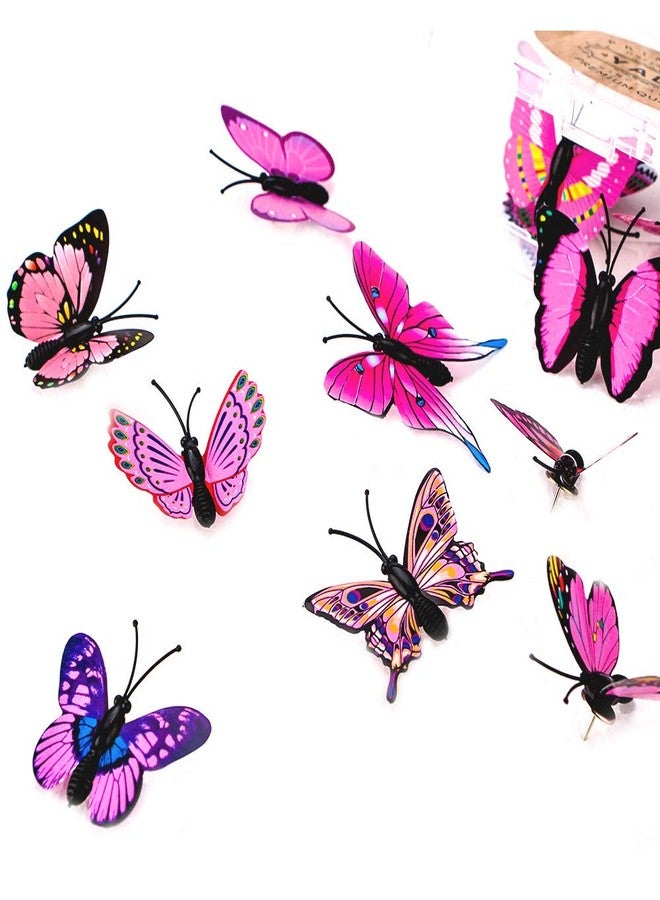 Yalis 12 Pcs Decorative Thumbtacks Pink Cute Pushpins for Feature Wall, Whiteboard, Corkboard, Photo Wall (Pink Butterfly) - Image 3