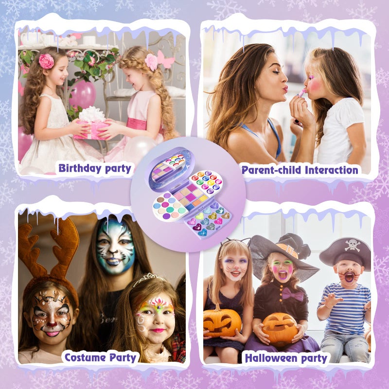 Tomons Kids Makeup Kit for Girl Real Washable Cosmetic Toy Beauty Set , Birthday Toys Gift for 3 4 5 6 7 8 9 10 year Girls - Image 5